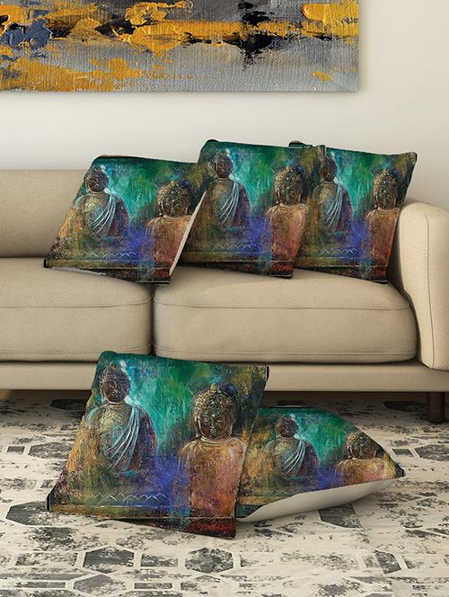 la verve digital printed canvas cushion cover set of 5 - 13420193 - Very Small Image - 1