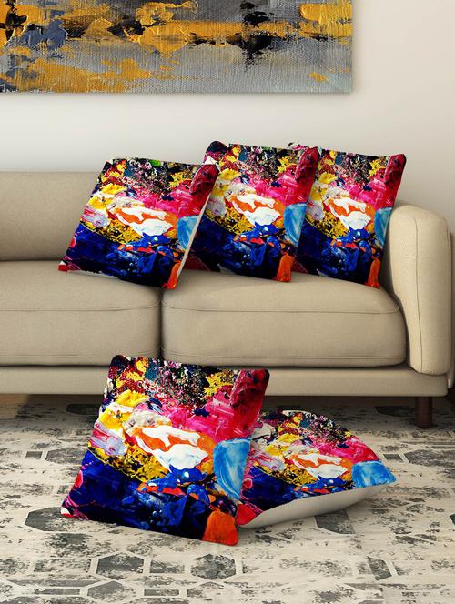 la verve digital printed canvas cushion cover set of 5 - 13420209 - Very Small Image - 1