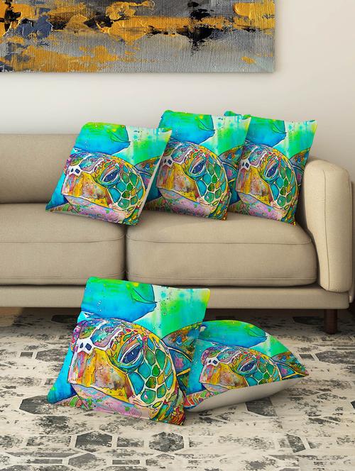 la verve digital printed canvas cushion cover set of 5 - 13420211 - Very Small Image - 1