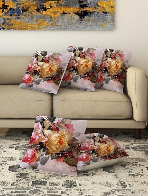 la verve digital printed canvas cushion cover set of 5 - 13420222 - Very Small Image - 1