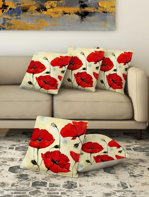 la verve digital printed canvas cushion cover set of 5 - 13420223 - Very Small Image - 1