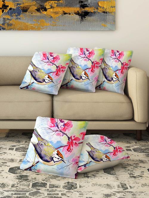 la verve digital printed canvas cushion cover set of 5 - 13420227 - Very Small Image - 1