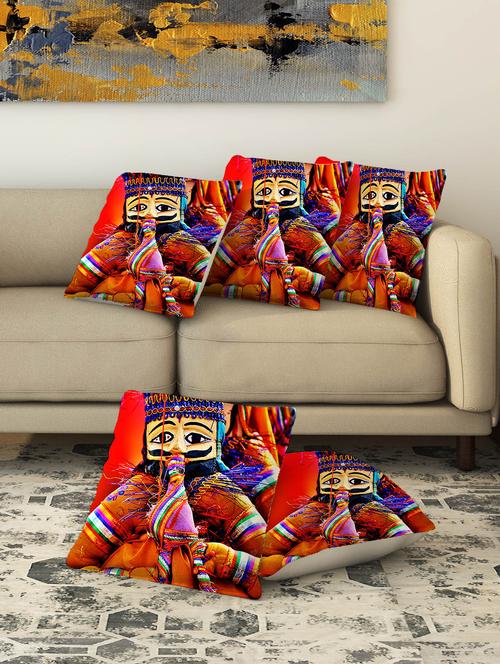 la verve digital printed canvas cushion cover set of 5 - 13420234 - Very Small Image - 1