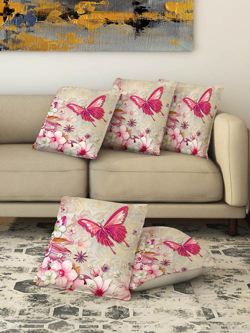 la verve digital printed canvas cushion cover set of 5 - 13420237 - Very Small Image - 1
