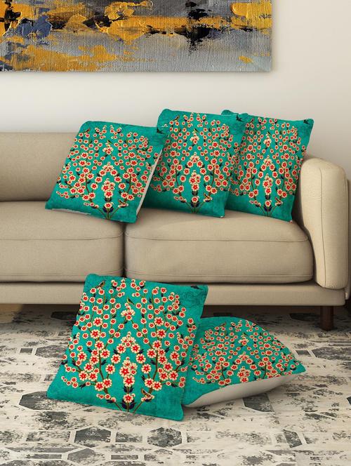 la verve digital printed canvas cushion cover set of 5 - 13420238 - Very Small Image - 1
