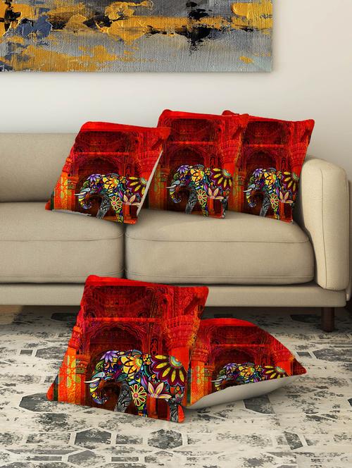 la verve digital printed canvas cushion cover set of 5 - 13420243 - Very Small Image - 1