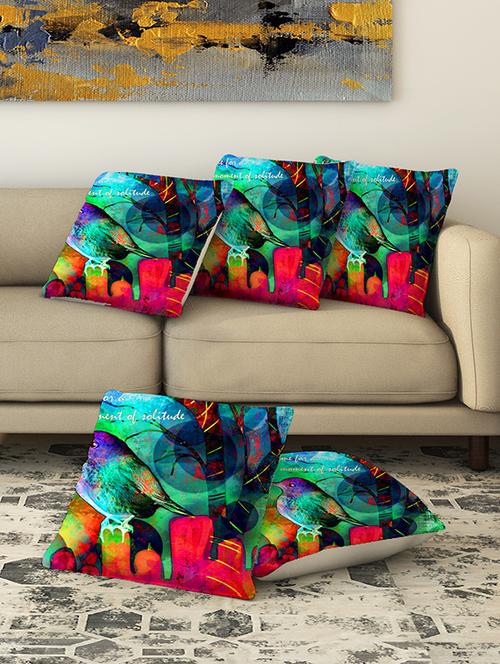 la verve digital printed canvas cushion cover set of 5 - 13420271 - Very Small Image - 1