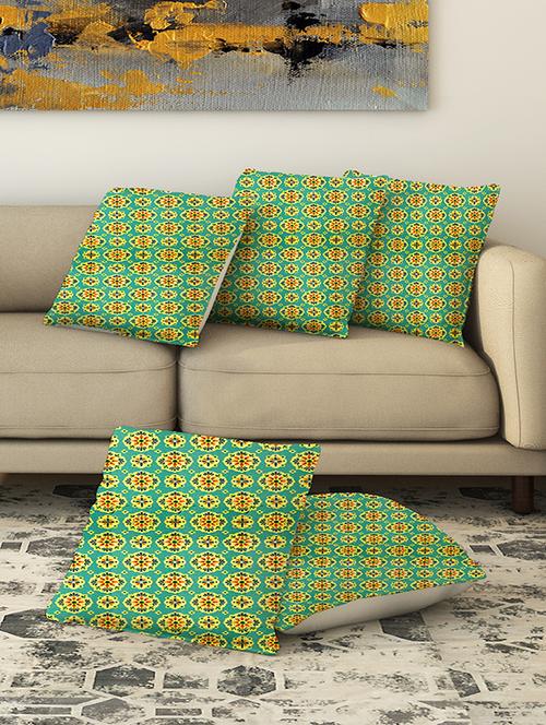la verve digital printed canvas cushion cover set of 5 - 13420277 - Very Small Image - 1