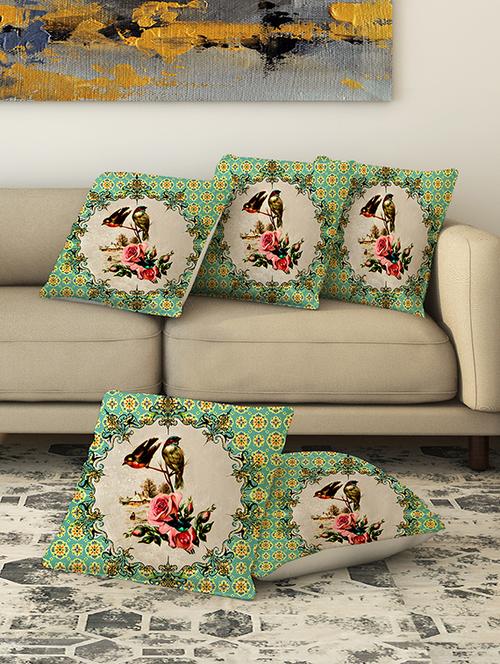 la verve digital printed canvas cushion cover set of 5 - 13420278 - Very Small Image - 1