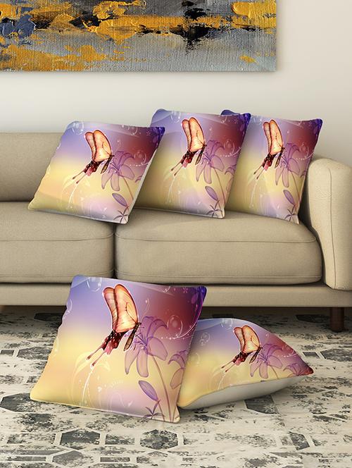 la verve digital printed canvas cushion cover set of 5 - 13420284 - Very Small Image - 1
