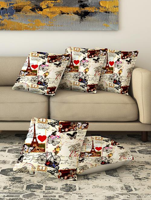la verve digital printed canvas cushion cover set of 5 - 13420289 - Very Small Image - 1