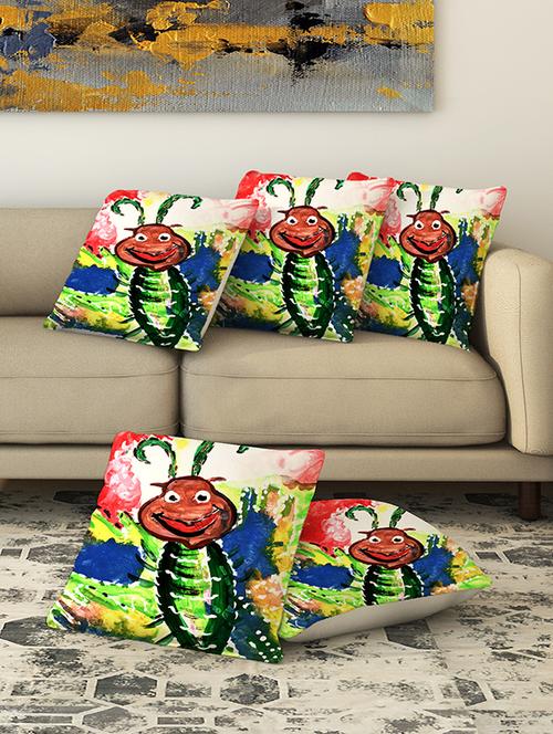 la verve digital printed canvas cushion cover set of 5 - 13420293 - Very Small Image - 1