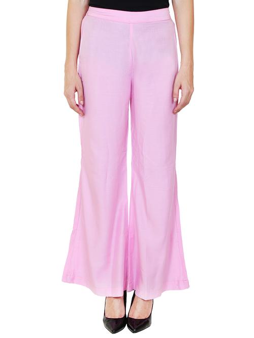 pink rayon palazzos - 13420316 - Very Small Image - 1