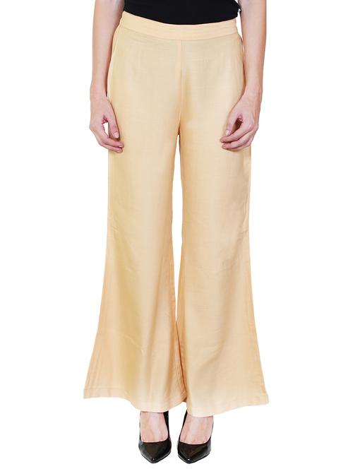 beige viscose palazzos - 13420327 - Very Small Image - 1