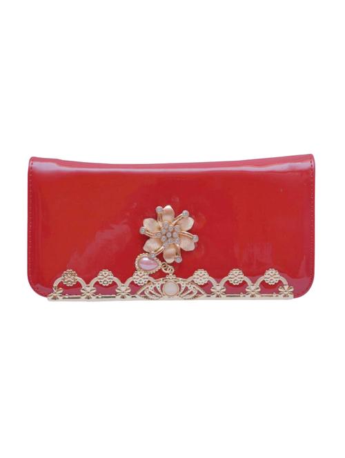 red synthetic leather wallet - 13424819 - Very Small Image - 1