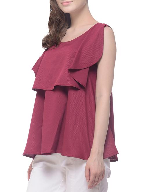 maroon regular top - 13426713 - Very Small Image - 1