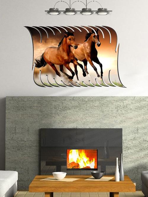impression wall horse wall stickers - 13426806 - Very Small Image - 1