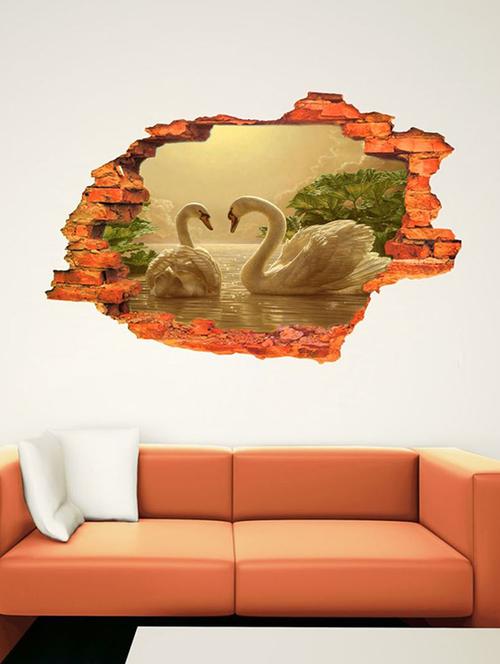 impression wall duck couple wall stickers - 13426847 - Very Small Image - 1