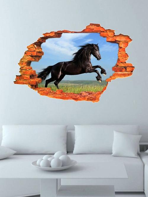impression wall horse wall stickers - 13426848 - Very Small Image - 1