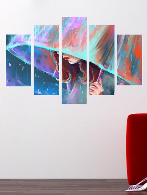 impression wall umbrella girl painting wall sticker - 13427036 - Very Small Image - 1