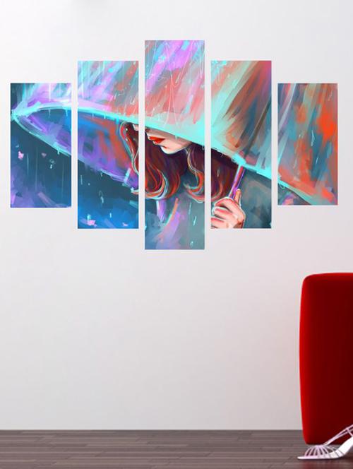 impression wall umbrella girl painting wall sticker - 13427037 - Very Small Image - 1