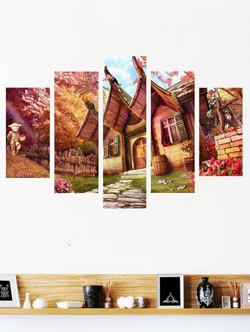 impression wall house of flowers wall sticker - 13427038 - Very Small Image - 1