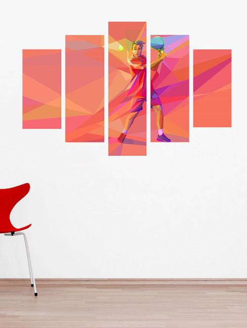 impression wall tennis ball racket wall sticker - 13427093 - Very Small Image - 1
