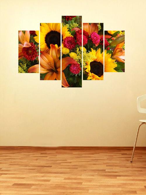 impression wall summer flowers wall sticker - 13427108 - Very Small Image - 1