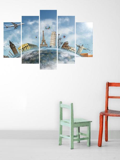 impression wall travel the world wall sticker - 13427138 - Very Small Image - 1