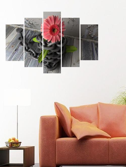 impression wall flower with chain wall sticker - 13427150 - Very Small Image - 1