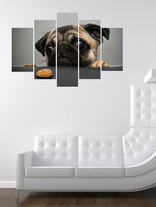 impression wall pug wall sticker - 13427170 - Very Small Image - 1