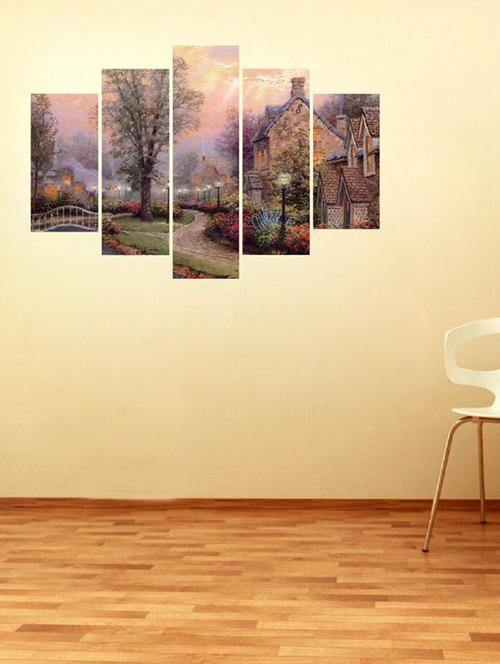 impression wall village painting wall sticker - 13427274 - Very Small Image - 1