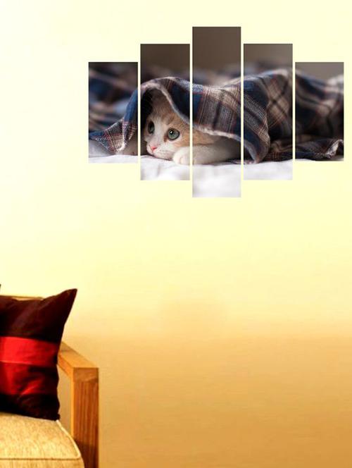 impression wall sleepy kitten wall sticker - 13427291 - Very Small Image - 1