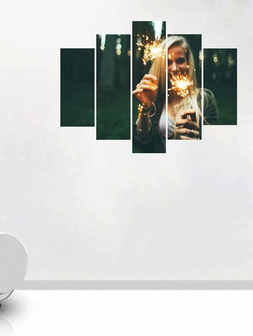impression wall girl spreading light wall sticker - 13427303 - Very Small Image - 1