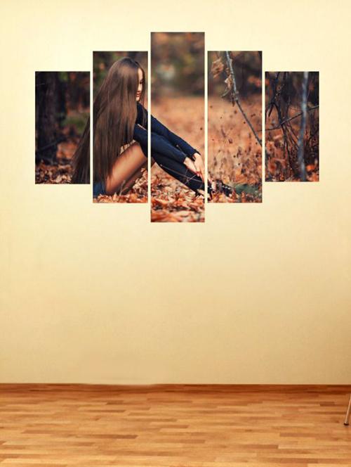 impression wall alone girl wall sticker - 13427330 - Very Small Image - 1