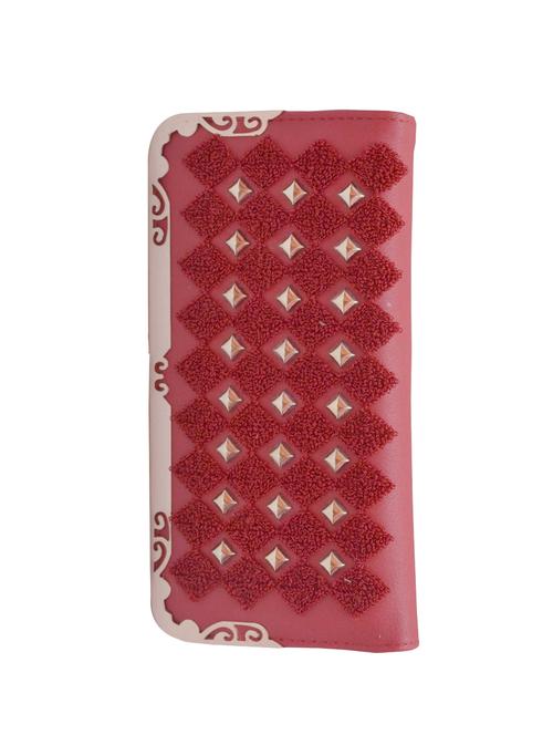 red synthetic leather wallet - 13428994 - Very Small Image - 1