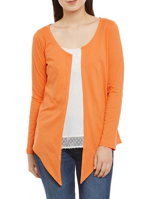 orange viscose shrug - 13429631 - Very Small Image - 1