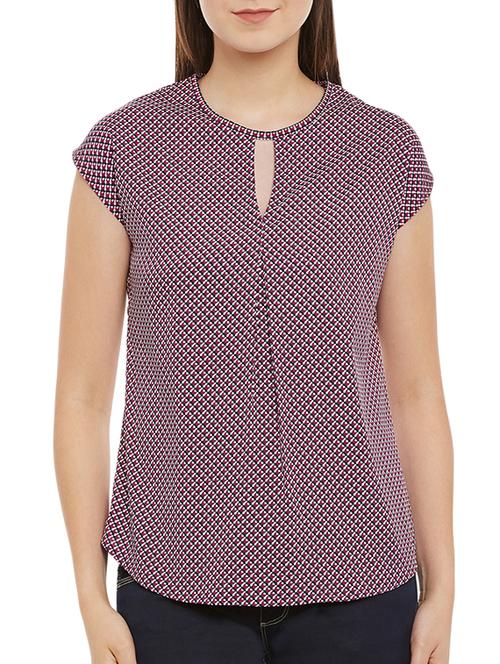 key hole neck pleated top - 13429633 - Very Small Image - 1