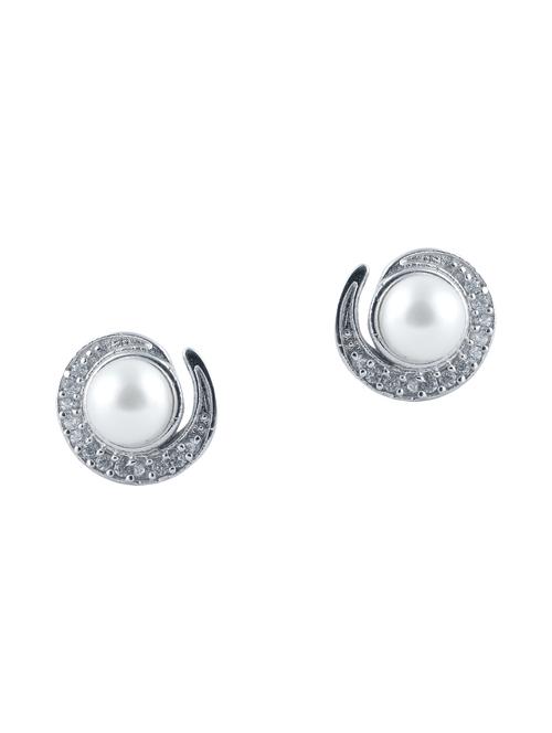 silver brass studs earring - 13429842 - Very Small Image - 1
