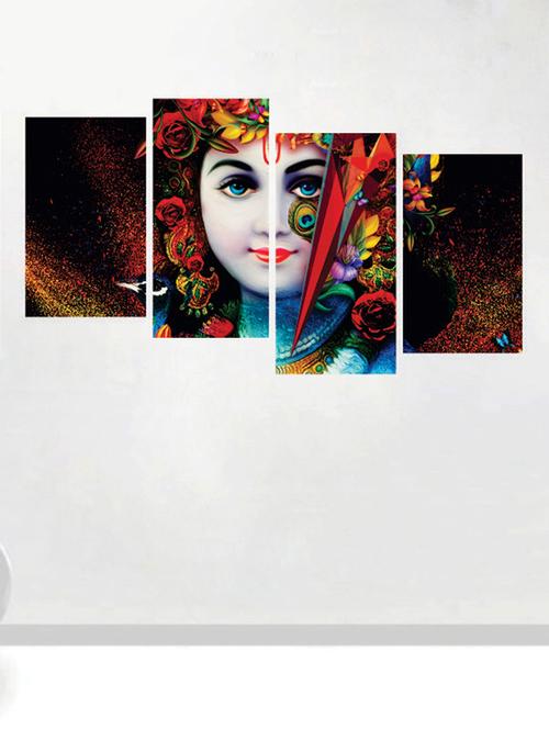 impression wall krishna 4 pieces vinyl wall stickers - 13429874 - Very Small Image - 1