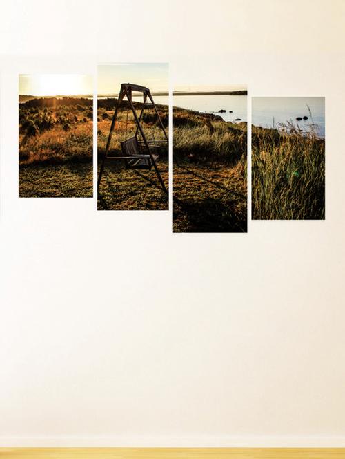 impression wall nature 4 pieces vinyl wall stickers - 13429876 - Very Small Image - 1