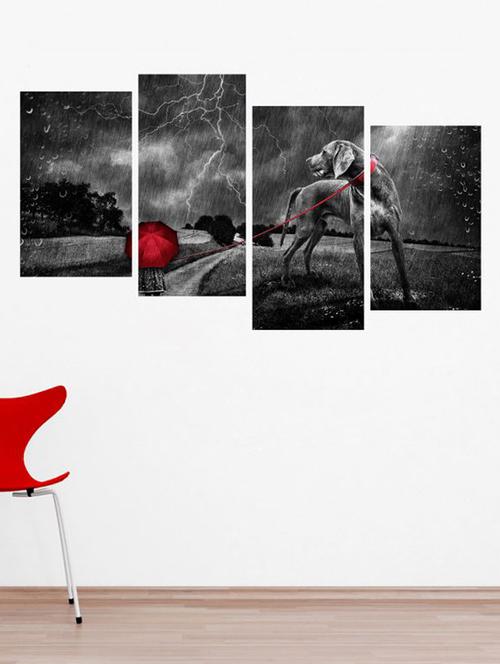 impression wall dog 4 pieces vinyl wall stickers - 13429882 - Very Small Image - 1