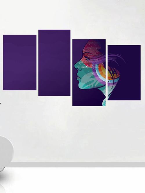 impression wall vector 4 pieces vinyl wall stickers - 13429888 - Very Small Image - 1