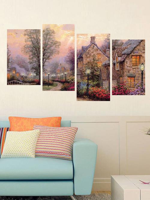 impression wall nature 4 pieces vinyl wall stickers - 13429892 - Very Small Image - 1