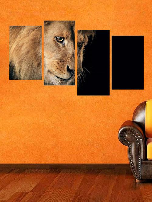 impression wall lion 4 pieces vinyl wall stickers - 13429894 - Very Small Image - 1