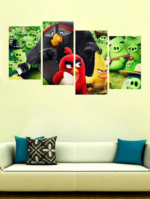 impression wall angry birds 4 pieces vinyl wall stickers - 13429898 - Very Small Image - 1