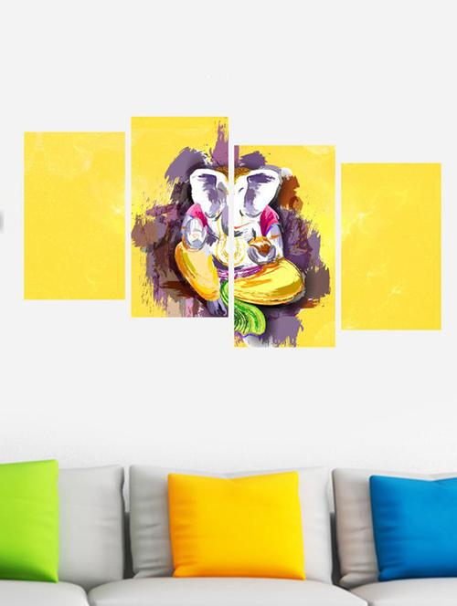 impression wall ganesha 4 pieces vinyl wall stickers - 13429906 - Very Small Image - 1