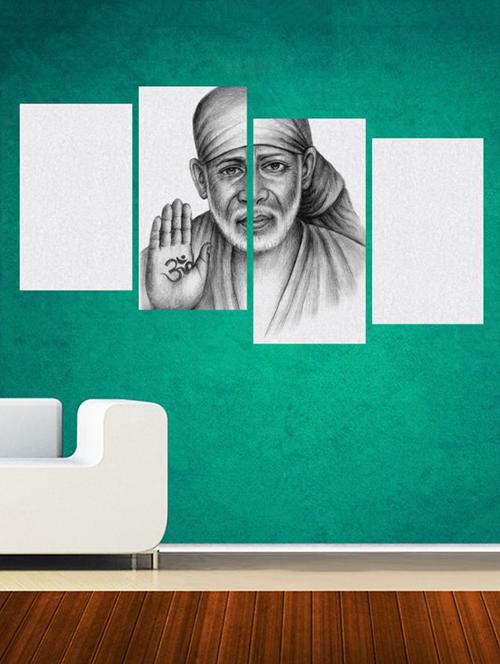 impression wall sai baba 4 pieces vinyl wall stickers - 13429907 - Very Small Image - 1