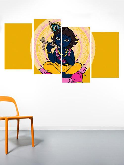 impression wall krishna 4 pieces vinyl wall stickers - 13429908 - Very Small Image - 1