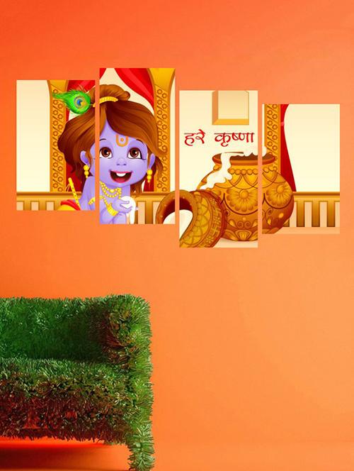 impression wall krishna 4 pieces vinyl wall stickers - 13429912 - Very Small Image - 1